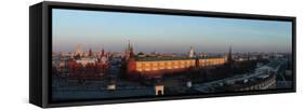 Moscow, Panorama, Kremlin, Overview, Dusk-Catharina Lux-Framed Stretched Canvas