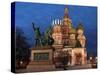 Moscow, Panorama, Red Square, Saint Basil's Cathedral, Evening-Catharina Lux-Stretched Canvas