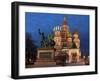 Moscow, Panorama, Red Square, Saint Basil's Cathedral, Evening-Catharina Lux-Framed Photographic Print