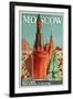 'Moscow' - Poster des russischen Resebüros 'Intourist' mit Werbung für Moskau-null-Framed Giclee Print