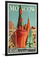 'Moscow' - Poster des russischen Resebüros 'Intourist' mit Werbung für Moskau-null-Framed Giclee Print