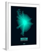 Moscow Radiant Map 3-NaxArt-Framed Art Print