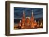 Moscow, Red Square, Historical Museum by Night-Catharina Lux-Framed Photographic Print