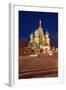 Moscow, Red Square, Saint Basil's Cathedral, by Night-Catharina Lux-Framed Photographic Print