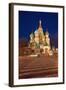 Moscow, Red Square, Saint Basil's Cathedral, by Night-Catharina Lux-Framed Photographic Print