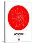 Moscow Red Subway Map-NaxArt-Stretched Canvas