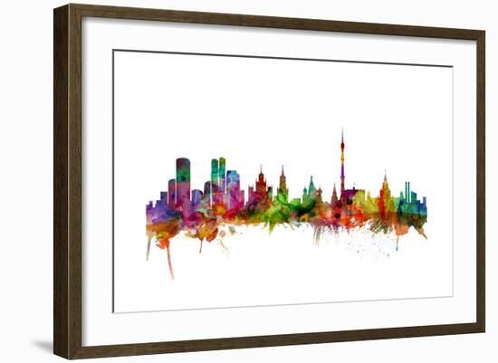 Moscow Russia Skyline-Michael Tompsett-Framed Art Print