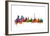 Moscow Russia Skyline-Michael Tompsett-Framed Art Print