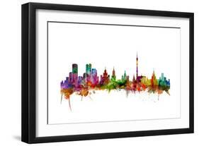 Moscow Russia Skyline-Michael Tompsett-Framed Art Print