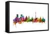 Moscow Russia Skyline-Michael Tompsett-Framed Stretched Canvas