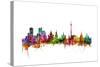 Moscow Russia Skyline-Michael Tompsett-Stretched Canvas