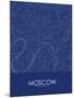 Moscow, Russian Federation Blue Map-null-Mounted Poster