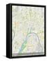 Moscow, Russian Federation Map-null-Framed Stretched Canvas
