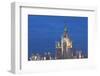 Moscow Skyline at Night with Stalanist-Gothic Skyscraper, Moscow, Russia, Europe-Martin Child-Framed Photographic Print