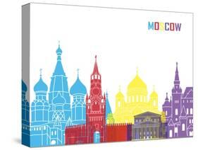 Moscow Skyline Pop-paulrommer-Stretched Canvas