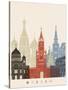 Moscow Skyline Poster-paulrommer-Stretched Canvas