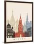 Moscow Skyline Poster-paulrommer-Framed Art Print