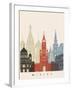 Moscow Skyline Poster-paulrommer-Framed Art Print