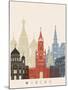 Moscow Skyline Poster-paulrommer-Mounted Art Print