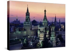 Moscow St Basils 1-Charles Bowman-Stretched Canvas