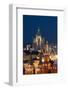 Moscow, Stalin Building, Red Square, Dusk-Catharina Lux-Framed Photographic Print