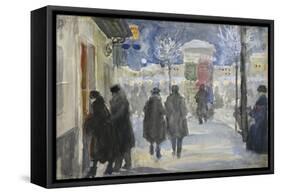 Moscow Street, 1922-Sergei Arsenyevich Vinogradov-Framed Stretched Canvas