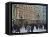 Moscow Street in Winter, Russia-Liba Taylor-Framed Stretched Canvas