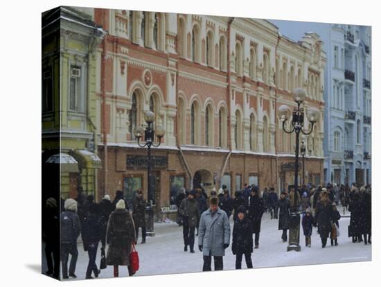 Moscow Street in Winter, Russia-Liba Taylor-Stretched Canvas