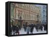 Moscow Street in Winter, Russia-Liba Taylor-Framed Stretched Canvas