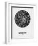 Moscow Street Map Black on White-NaxArt-Framed Art Print