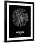 Moscow Street Map Black-NaxArt-Framed Art Print