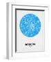 Moscow Street Map Blue-NaxArt-Framed Art Print