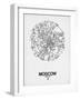 Moscow Street Map White-null-Framed Art Print