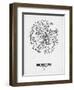 Moscow Street Map White-null-Framed Art Print