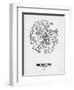 Moscow Street Map White-null-Framed Art Print