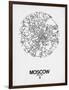 Moscow Street Map White-null-Framed Art Print