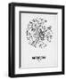 Moscow Street Map White-NaxArt-Framed Art Print