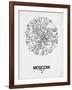 Moscow Street Map White-NaxArt-Framed Art Print