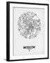 Moscow Street Map White-NaxArt-Framed Art Print