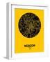 Moscow Street Map Yellow-NaxArt-Framed Art Print