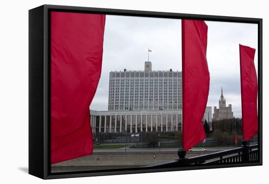 Moscow, the White House, Seat of Government-Catharina Lux-Framed Stretched Canvas