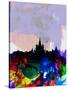 Moscow Watercolor Skyline-NaxArt-Stretched Canvas