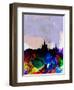 Moscow Watercolor Skyline-NaxArt-Framed Art Print