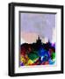 Moscow Watercolor Skyline-NaxArt-Framed Art Print