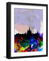 Moscow Watercolor Skyline-NaxArt-Framed Art Print