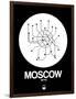 Moscow White Subway Map-NaxArt-Framed Art Print