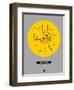 Moscow Yellow Subway Map-NaxArt-Framed Art Print