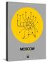 Moscow Yellow Subway Map-NaxArt-Stretched Canvas