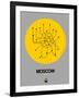 Moscow Yellow Subway Map-NaxArt-Framed Art Print