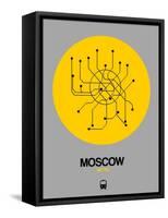 Moscow Yellow Subway Map-NaxArt-Framed Stretched Canvas